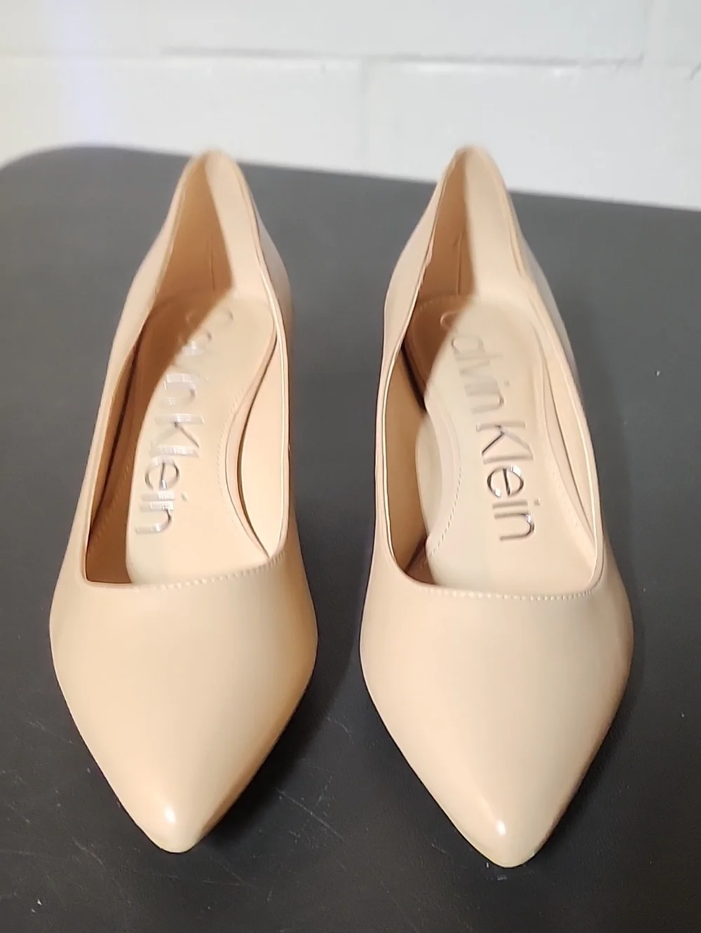 Calvin Klein Gabrianna  Women's Beige Pointed-Toe Pumps